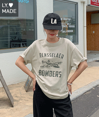 [Unisex] Airplane Crack Print Short Sleeves T-shirt