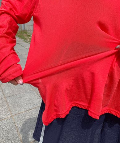 Main Summer Slit Long-sleeve T-shirt