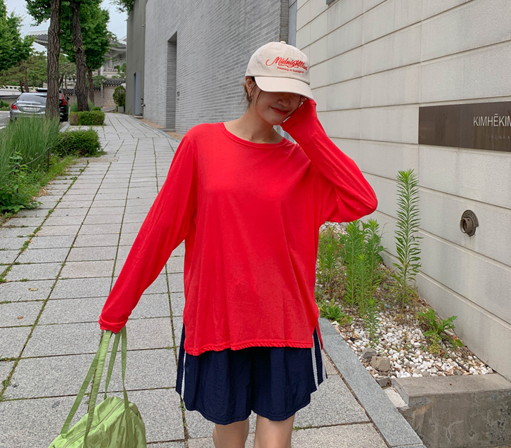 Main Summer Slit Long-sleeve T-shirt