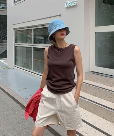 Mironi Corrugated Sleeveless shirts