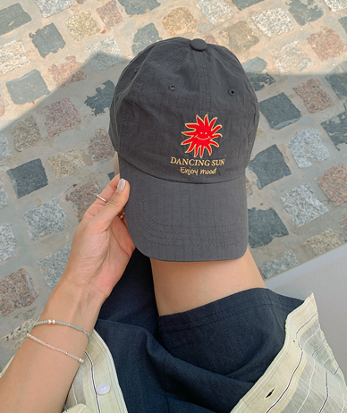Sun Embroidered Ball Cap