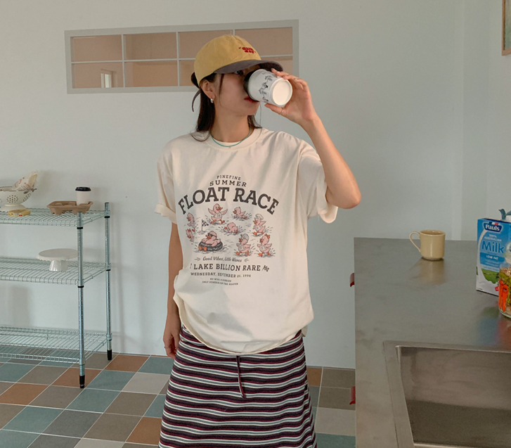 Baby Duck Print Short-sleeve T-shirt