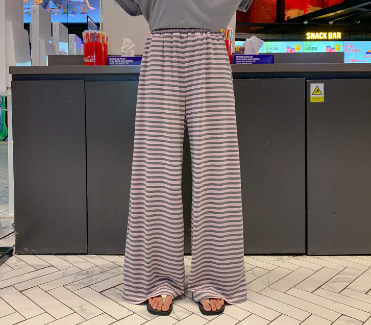 Radi Striped Banding Wide Pants