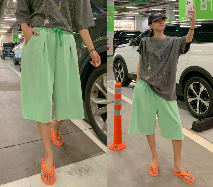 Oken Pigment Incision Bermuda Banding Shorts