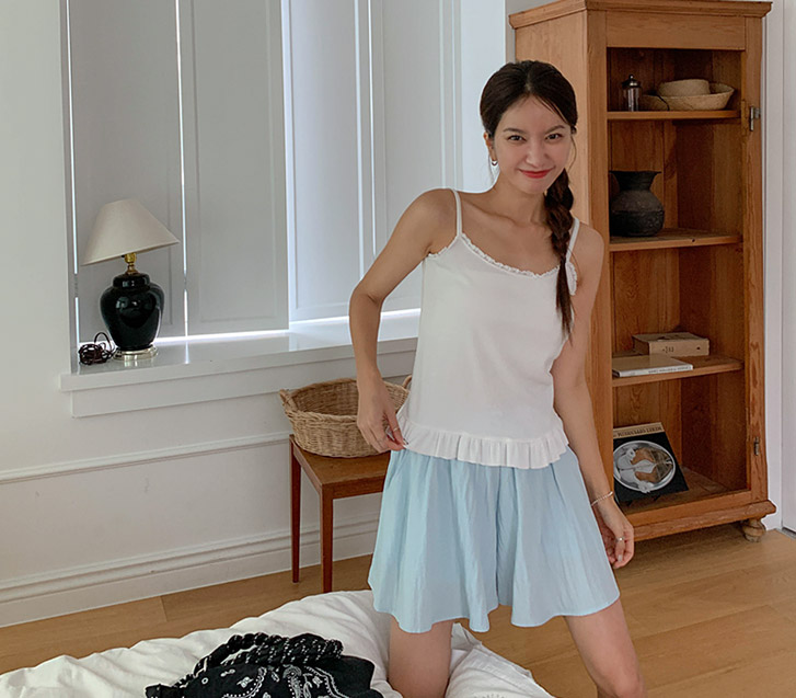 Emily Race Corrugated Freel Sleeveless Top