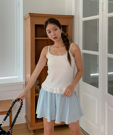 Emily Race Corrugated Freel Sleeveless Top