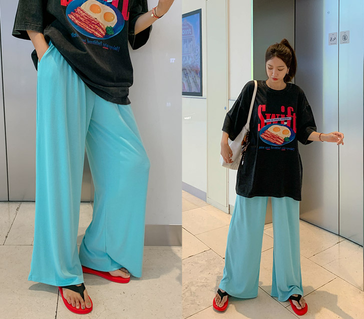 Vicky Corrugated Banding Wide Pants