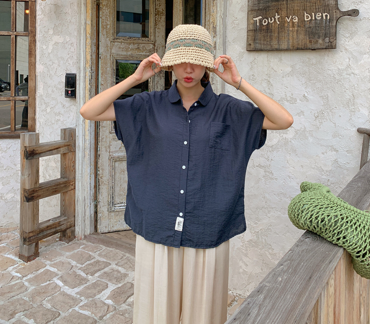 Flat Linen Collar Shirt