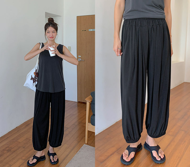 Heroti Harem Cool Jogger Cropped Waist Pants
