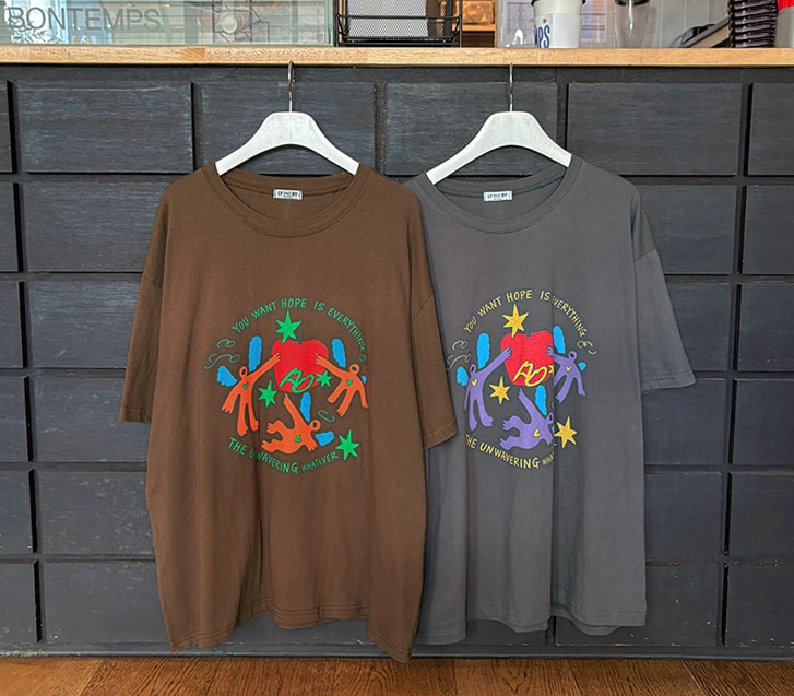 Apple Angel Print Overfit Short-Sleeve T-Shirt