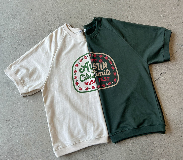 [Special Sale 10%] Austin Printed Nagrang Short-Sleeve Sweatshirt
