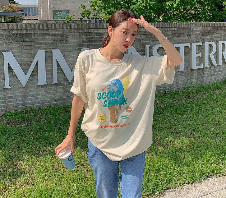[Special Sale 10%] Stoopshack Print Overfit Short Sleeves T-shirt