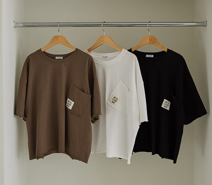 Laylon Patch Pocket Concrete Short Sleeves T-shirt