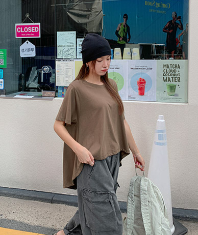 Horit unbalance Short-sleeve Long t shirts