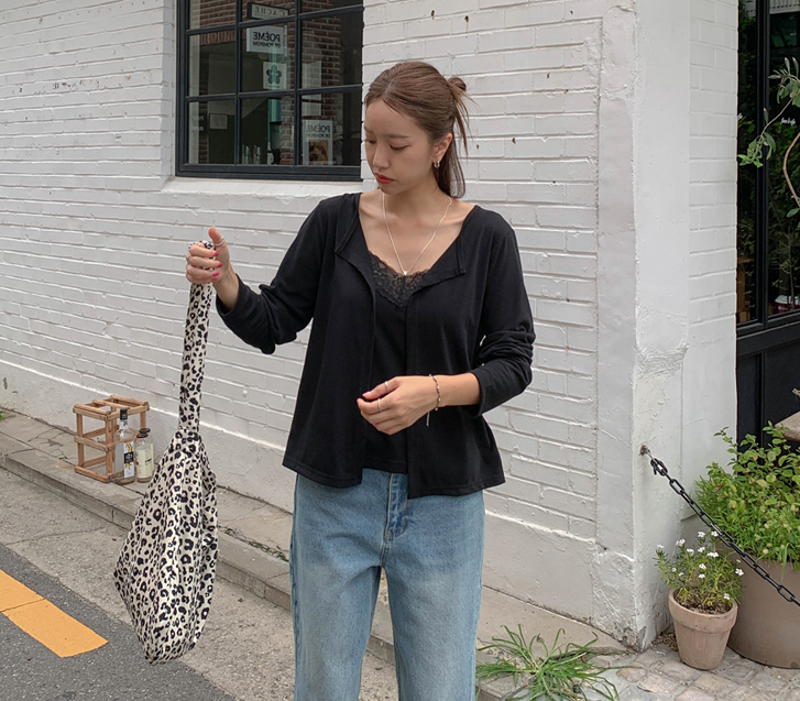 ruby Race Sleeveless Shirts Layered Cardigan