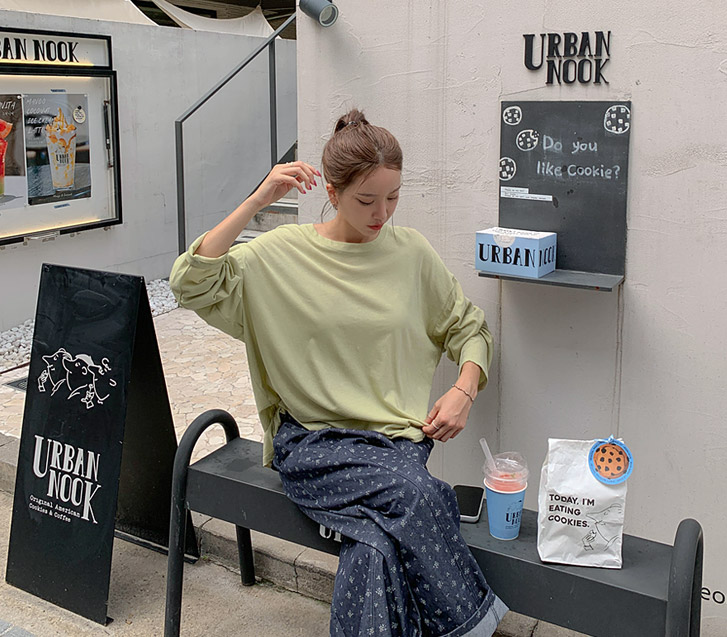Helen Basic Loose Long-sleeved T-shirt