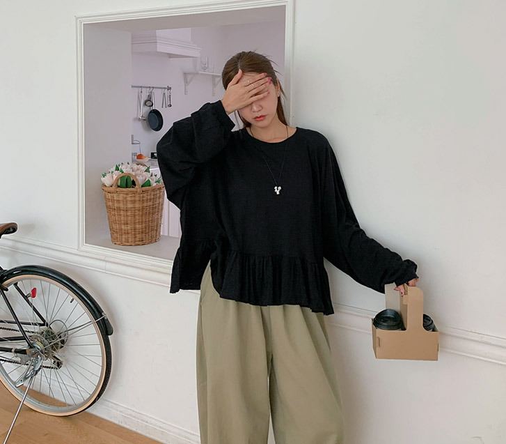 Orche Freel overfit nagrang Long-sleeved T-shirt