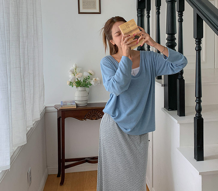 two-way double-sided Long-sleeved T-shirt
