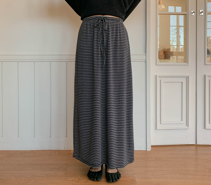 Humming Stripe Banding Rong skirt