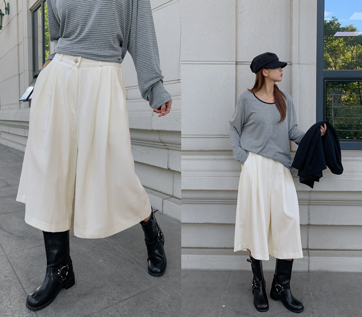 Day Pintuck Banding Bermuda Pants