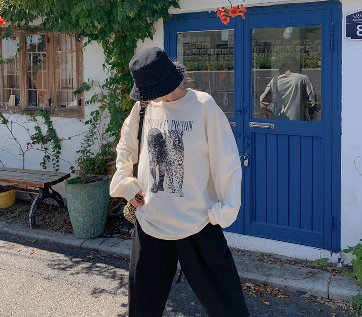 Tar Print Long-Sleeve T-Shirt