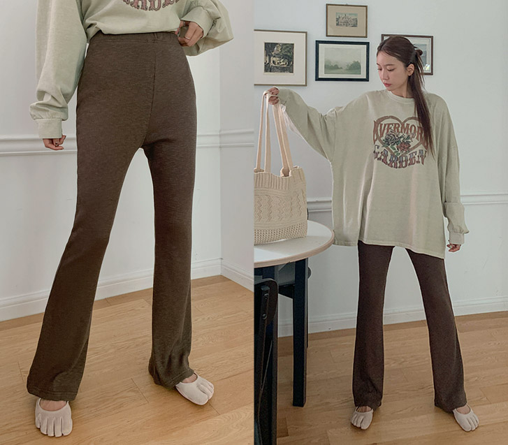 Killing Corrugated Banding Bootcut Pants