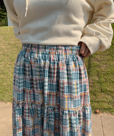 Ino Freel Check Banding Rong skirt