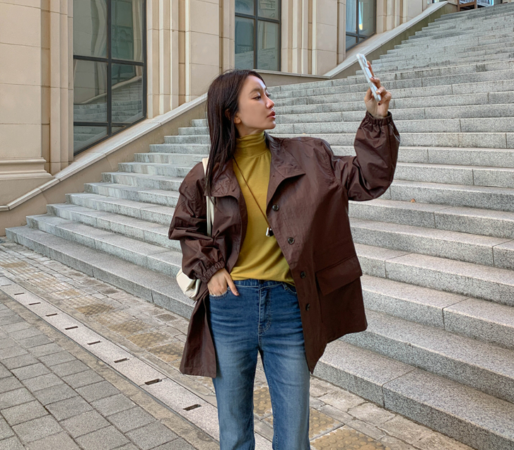 Mots Highneck string nylon jacket
