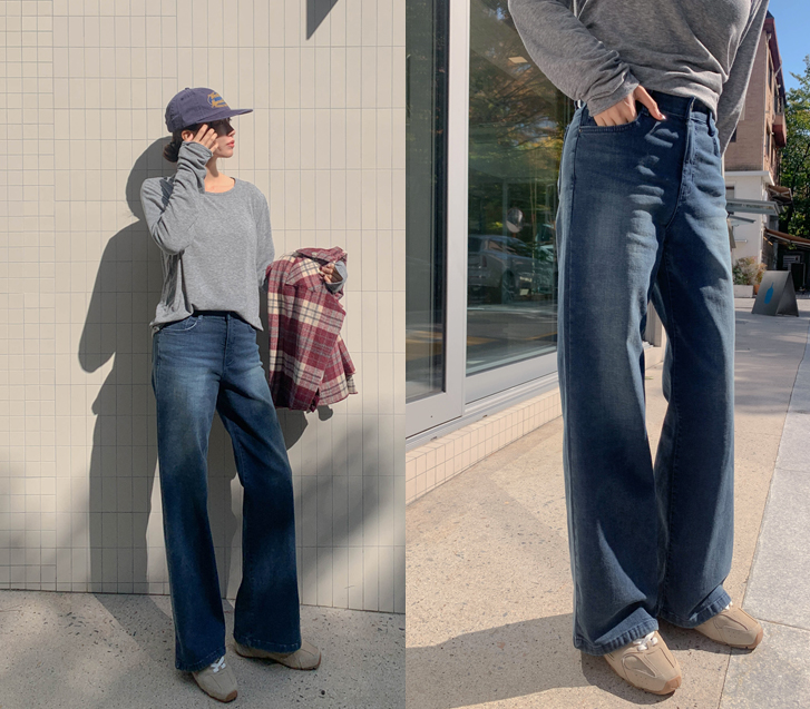 Nick Denim napping banding wide pants