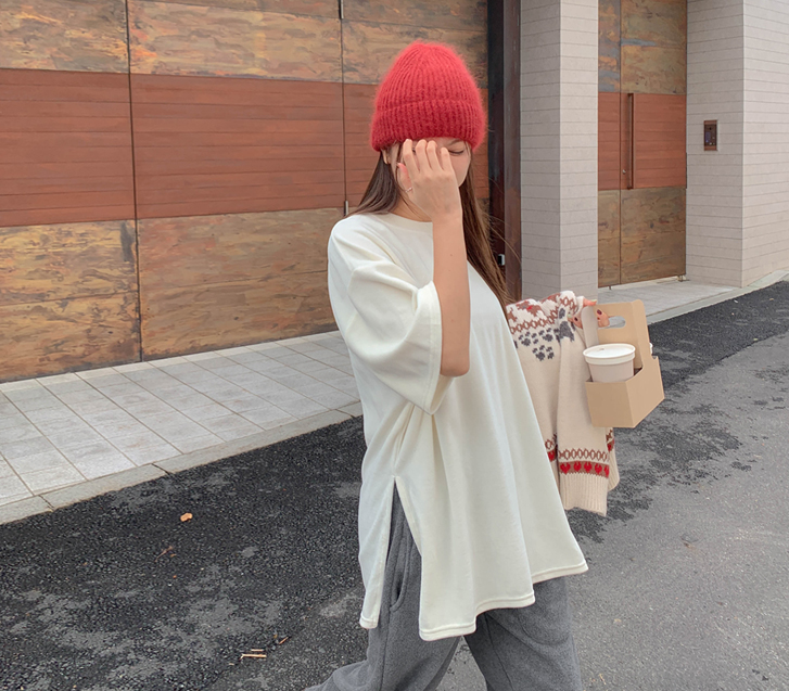 Rouge Velour Slit Short-sleeve T-shirt